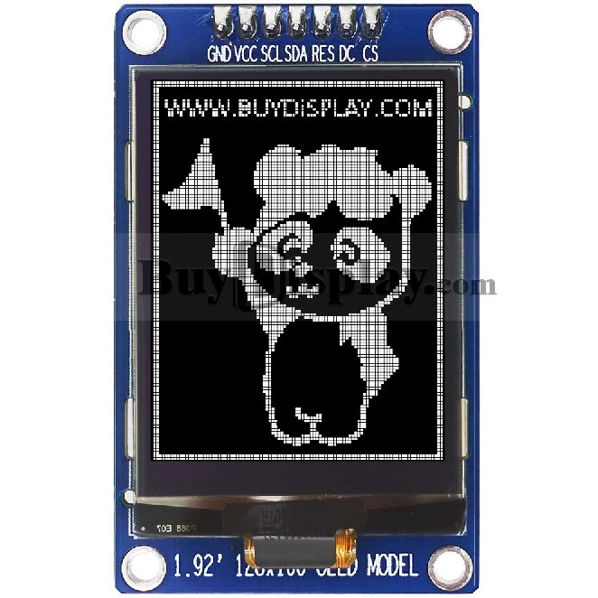 белый 1.92inch Модуль OLED-дисплея, 4-проводной последовательный порт SPI и I2C, подходящий для Arduino и Shulinpai