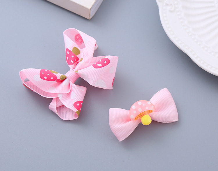 Girl's Sweet Cherry Strawberry Bow Knot Cloth Hair Clip display picture 10