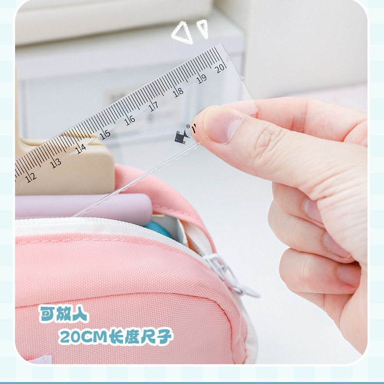 Mingyue Estuche para lápices multifuncional de doble capa Sweetheart Yunduo Almacenamiento creativo de papelería de gran capacidad de alto valor para estudiantes