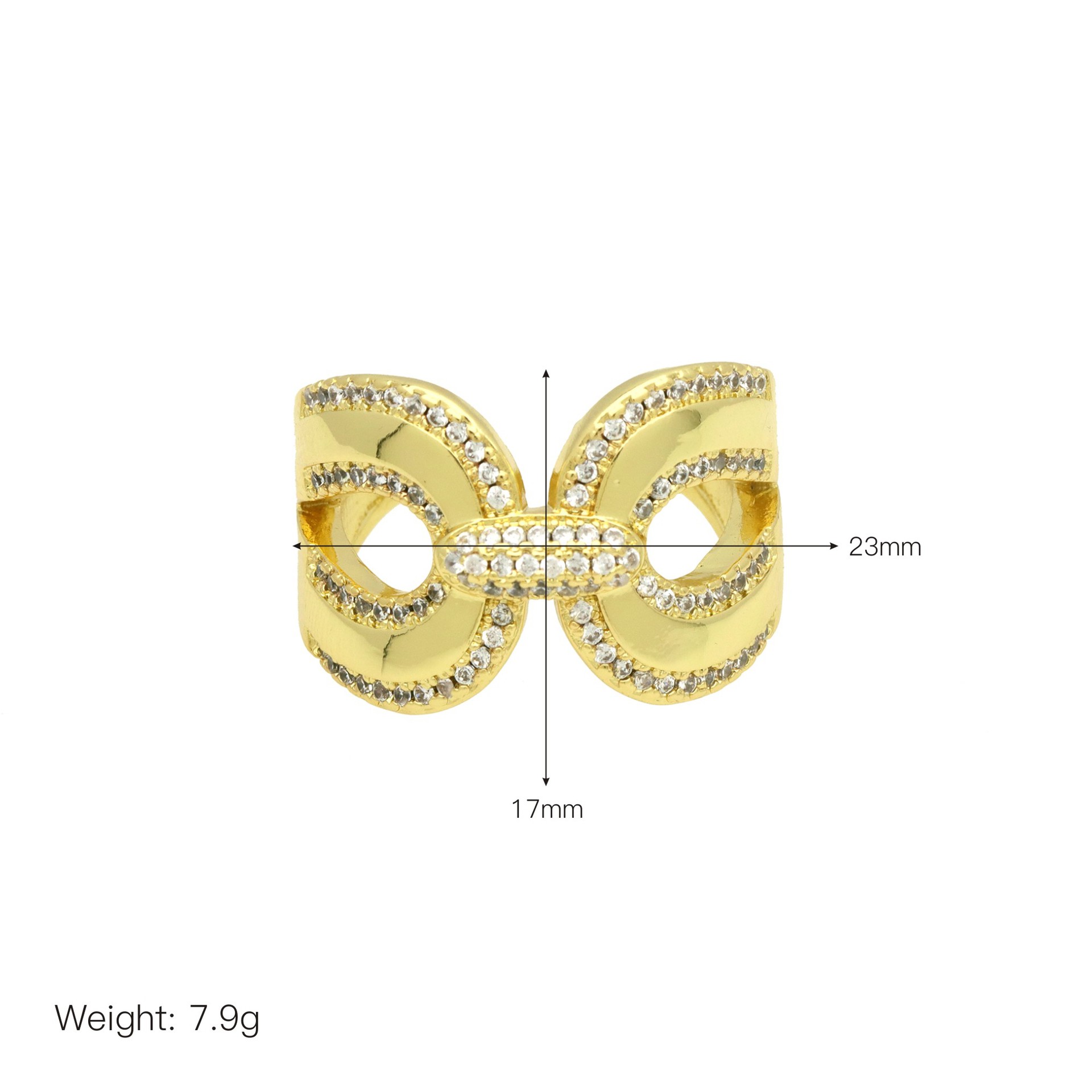 7g Weight 18K Gold Plated Plating Material Pearl, Zircon Inlay Material Open Rings Classification Adjustable Ring Size 1 Piece Quantity Holiday, Daily Occasion Copper Material Geometric, Dragonfly Pattern Women's Gender Inlay Design Simple Style, IG Style Style Copper 18K Gold Plated Inlay Geometric Dragonfly Pearl Zircon Open Rings 13