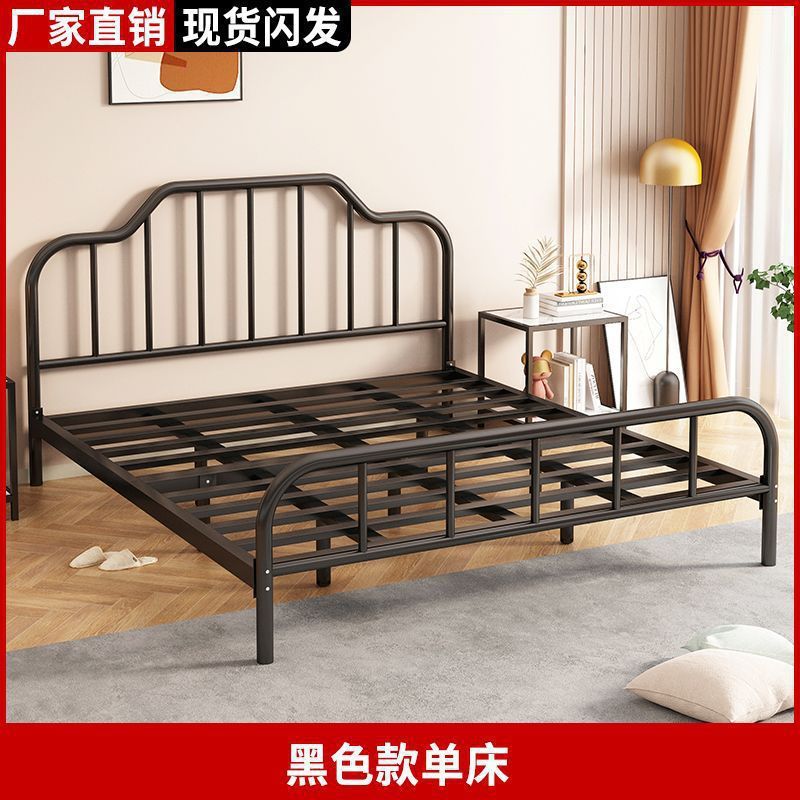 寝室用アイアンベッド プリンセスベッド シングル 1m アイアンベッド棚 ホームレンタルルーム 1.35m ダブル モダン|undefined
