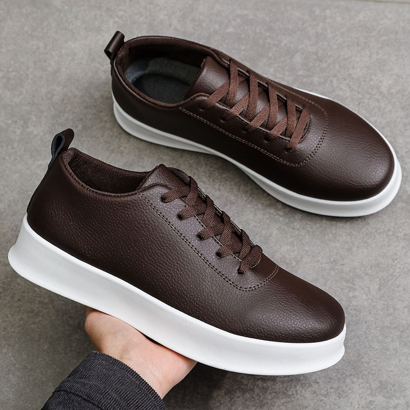 Slip-On Men's Shoes New Korean Style Trendy White Skate Sneakers Sport Casual Oversize Breathable