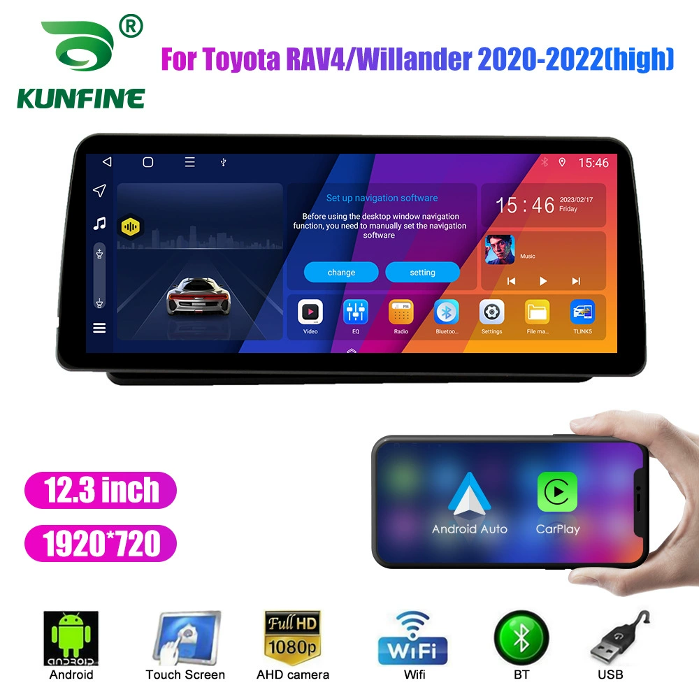12,3 дюйма, подходит для Toyota Wilander RAV4, полноэкранный Android-навигатор, камера заднего вида, all-in-one