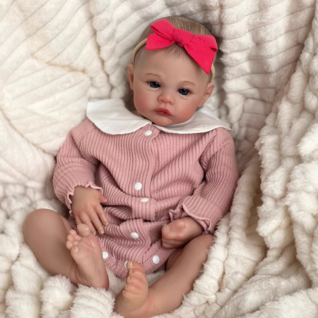 Entrega transfronteriza de una pieza rosada de la muñeca reborn del bebé de la simulación de 18 pulgadas de una sola pieza