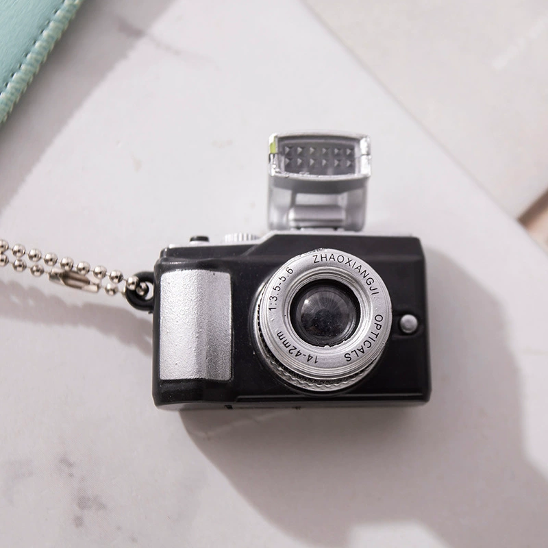 Cotton flashing doll, straps, retro small camera, keychain, makes sounds