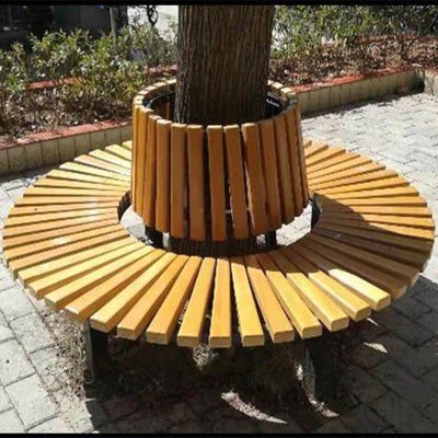 Tree chair customized Park Tree Chair circular chair Anticorrosive wood outdoors Wai chair square Wai chair