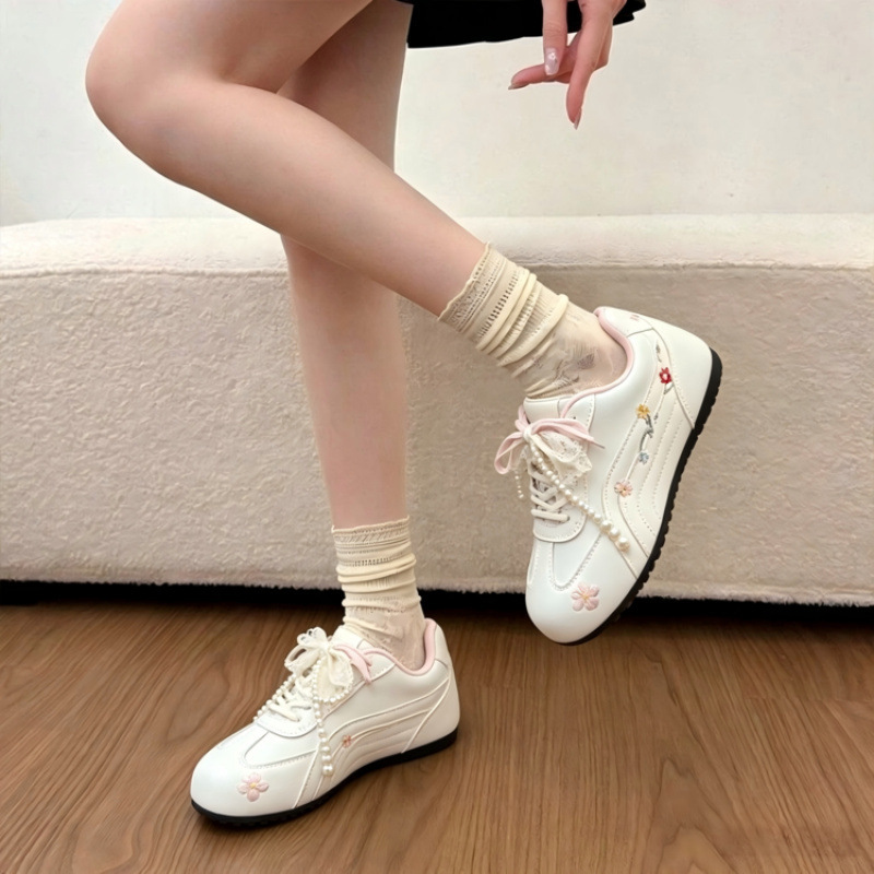 2026 new cute cartoon student flat shoes, cherry blossom pink, with Velcro straps, unisex, Korean style sneakers 2026 new cute cartoon student flat shoes, cherry blossom pink, with Velcro straps, unisex, Korean style sneakers