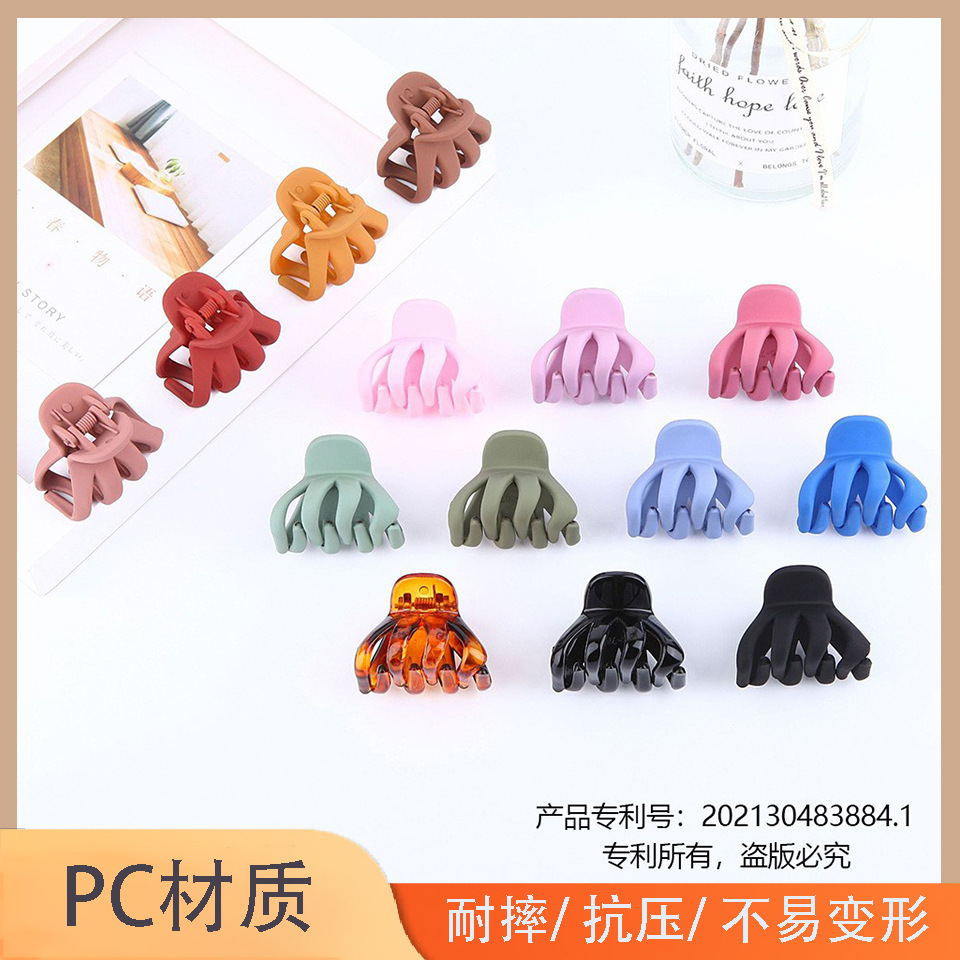 ins New Style Bangs Clip European and American Hot-selling Frosted Matte Black Hollow Small Drop Resistant Grab Clip Top Clip Headwear