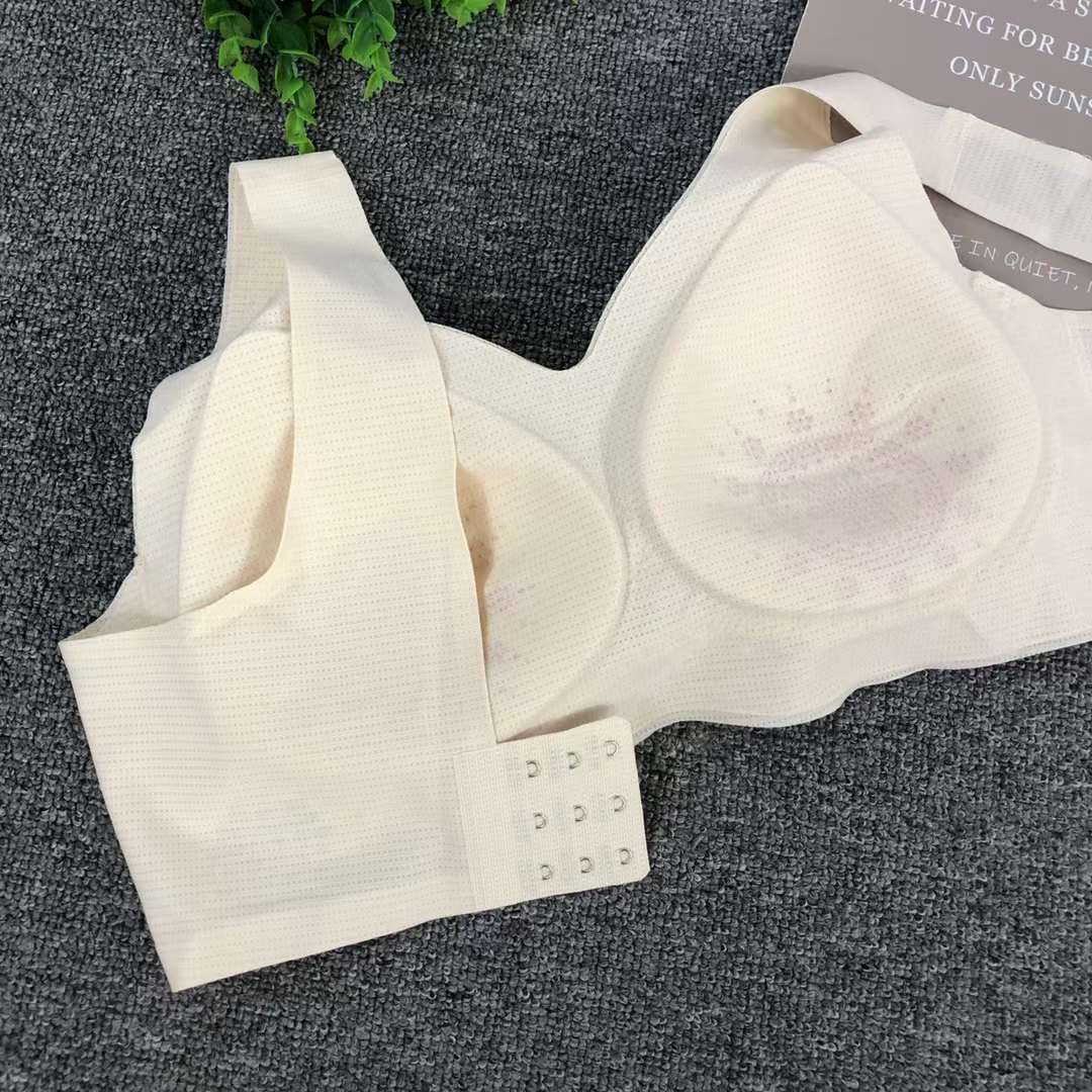 Nueva taza de látex sin marcas de alta calidad, chaleco de dama sin anillo de acero, bra de yoga, ropa interior deportiva, mujer al por mayor