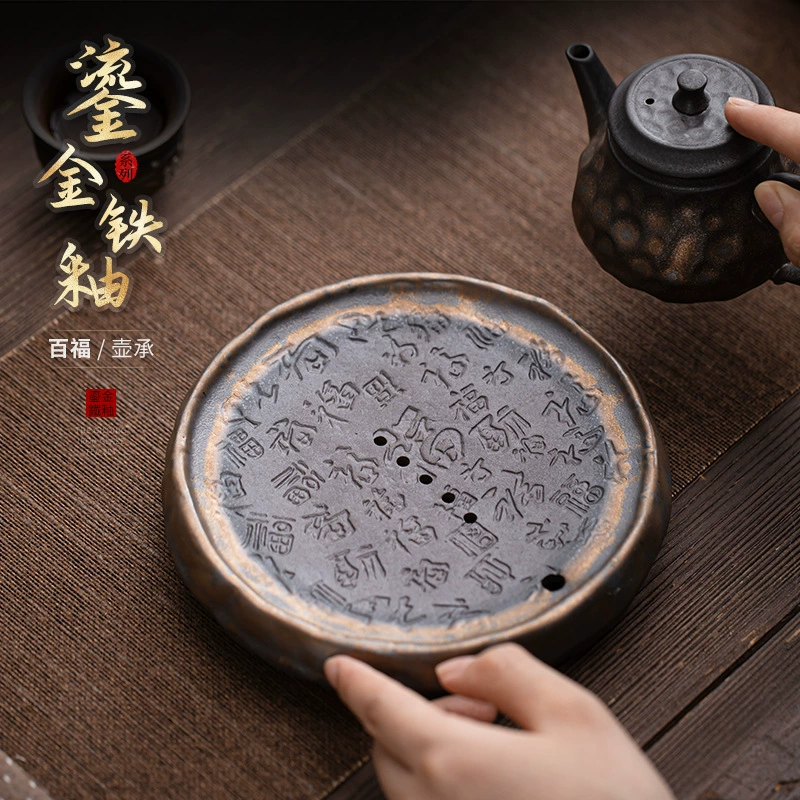 Горшок с золотым железом и глазурью Baifu Cheng древняя ранняя керамика