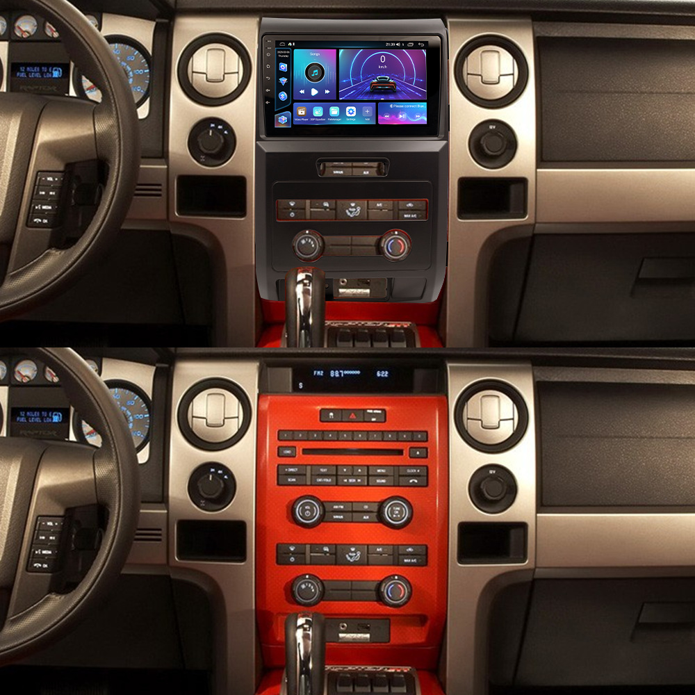 Aplicable a 2010 Ford Raptor F150 Android navegación de automóviles Fang Yitong cuatro núcleos / ocho núcleos pantalla de control central