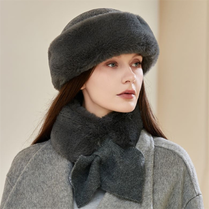 Gorro ushanka y cuello térmico para hombre peluche invierno_voghion.com