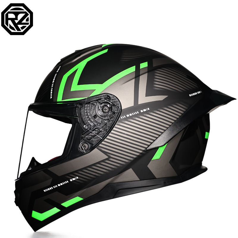 Casco de motocicleta Orz para hombres y mujeres, casco integral de verano con gran alerón trasero para todas las estaciones, certificado por DOT, transfronterizo.