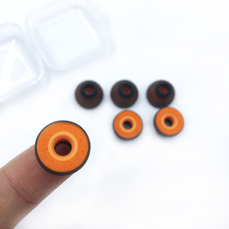 Memory Foam Earplugs Two-Color Noise Reduction Silicone Sponge Small Orange Sf Set Hungarian Small Orange Set Headphone Silicone Set