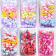 Card milk tea color ribbon beads MIN hair ring diamond rubber band two dollar store supermarket hair accessories wholesale