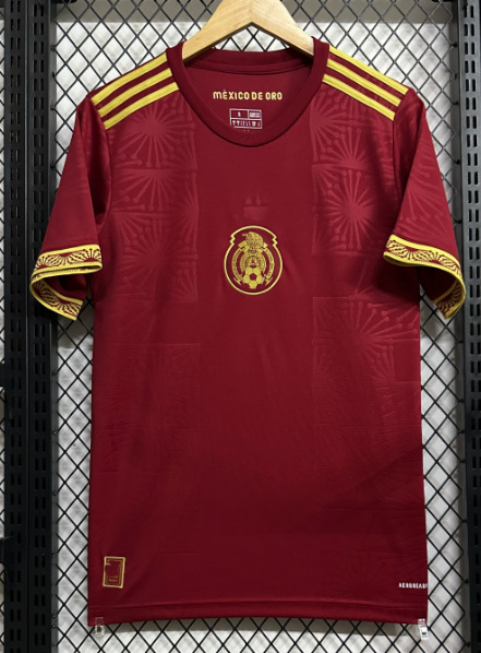 Una pieza de camiseta 2425 equipo nacional México Italia Brasil España Portugal uniforme de fútbol bordado