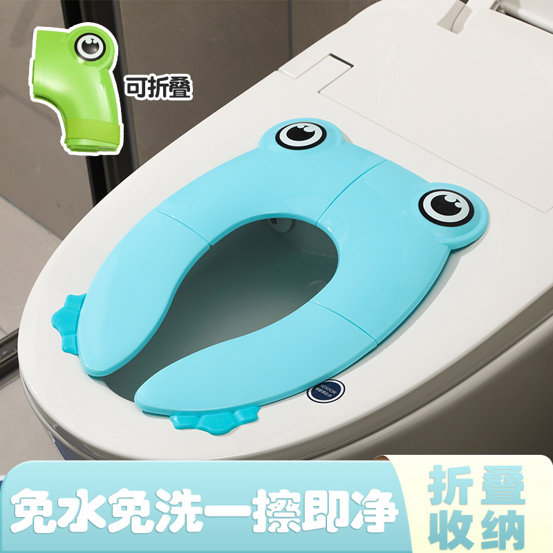 儿童马桶坐便器热销新品青蛙可折叠式坐便圈旅行便携式儿童坐便器|undefined
