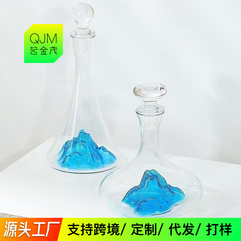 [Posta gratuita] Iceberg transfronterizo bebida rápida taza de vino tinto de alta calidad conjunto doméstico dispensador de vino jarro dispensador de vino