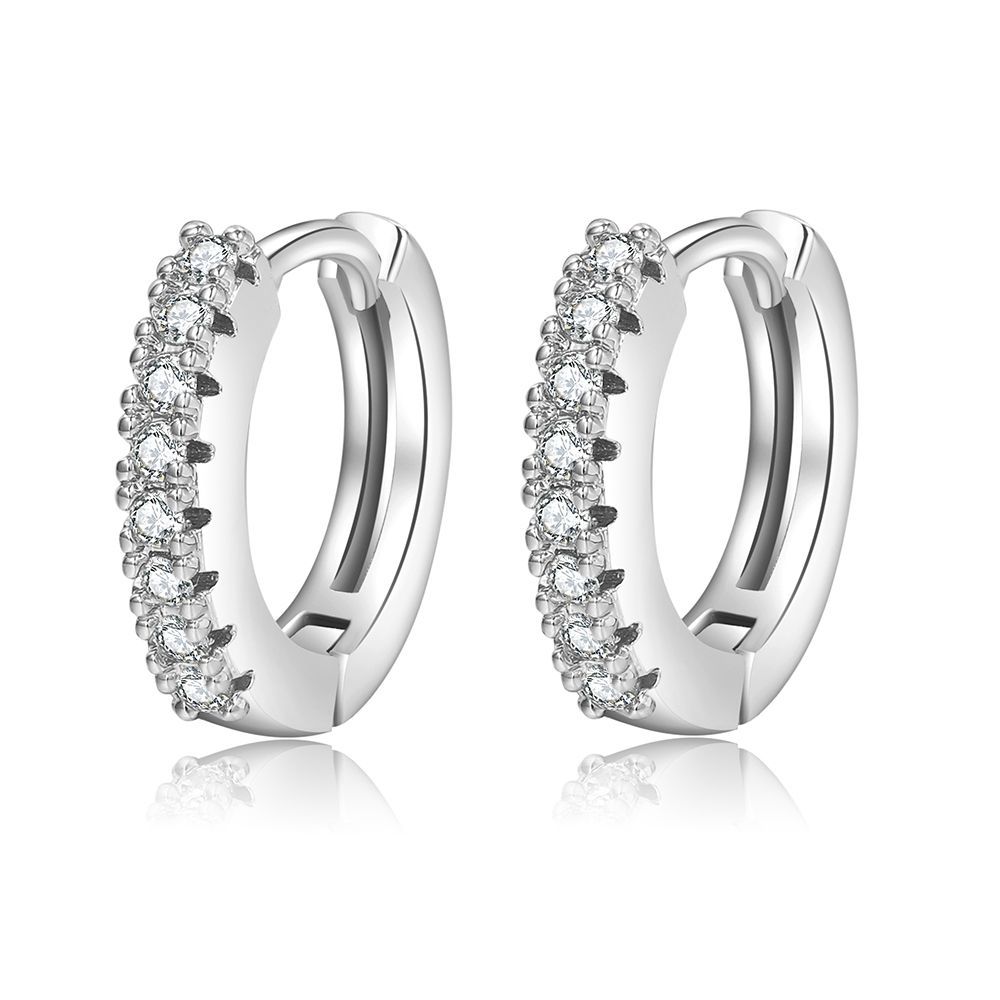 Fashion Geometric Copper Plating Zircon Earrings 1 Pair