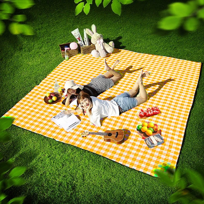 Camping Disposable Tablecloth Yellow and Red Plaid Picnic Mat Universal Spring and Summer Park Lawn Picnic Mat Waterproof and Thickened Camping Disposable Tablecloth Yellow and Red Plaid Picnic Mat Universal Spring and Summer Park Lawn Picnic Mat Waterproof and Thickened