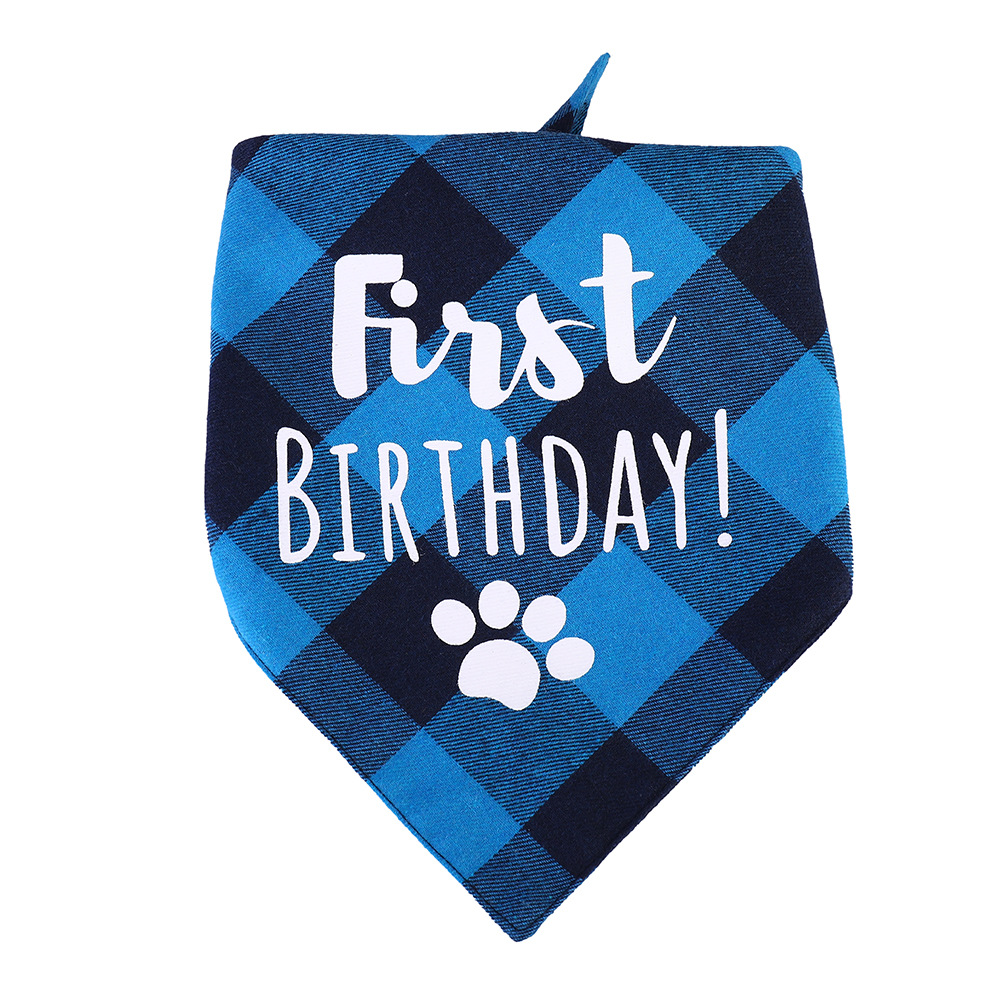 Liquidación Spot Fabricante Cross-border Pet Trippet Toalla de saliva para perros Toalla de saliva de cumpleaños Toalla para mascotas Perro