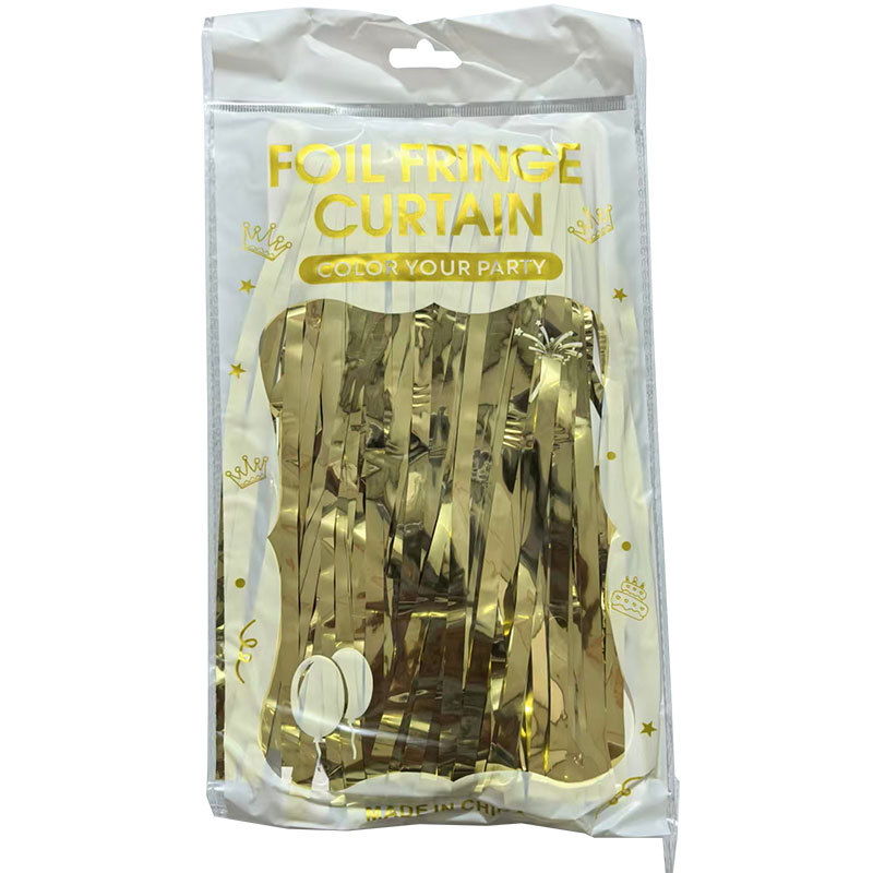 Cortina de seda de lluvia brillante escenario de fondo decoración artículos de diseño de boda al aire libre accesorios de fotografía cinta