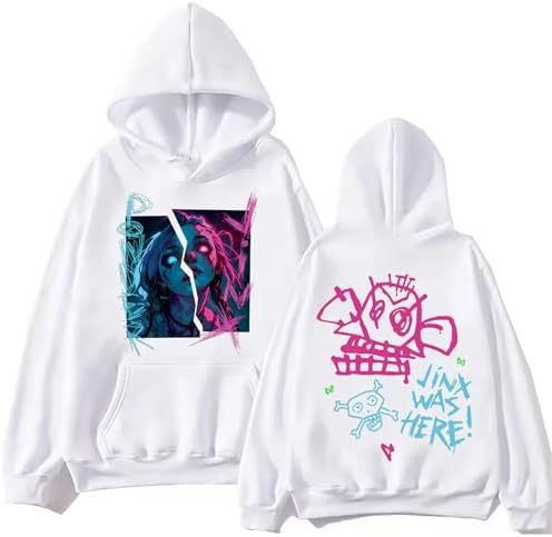 Arcane-Jinx Hoodie con Pockets, Men'S And Women