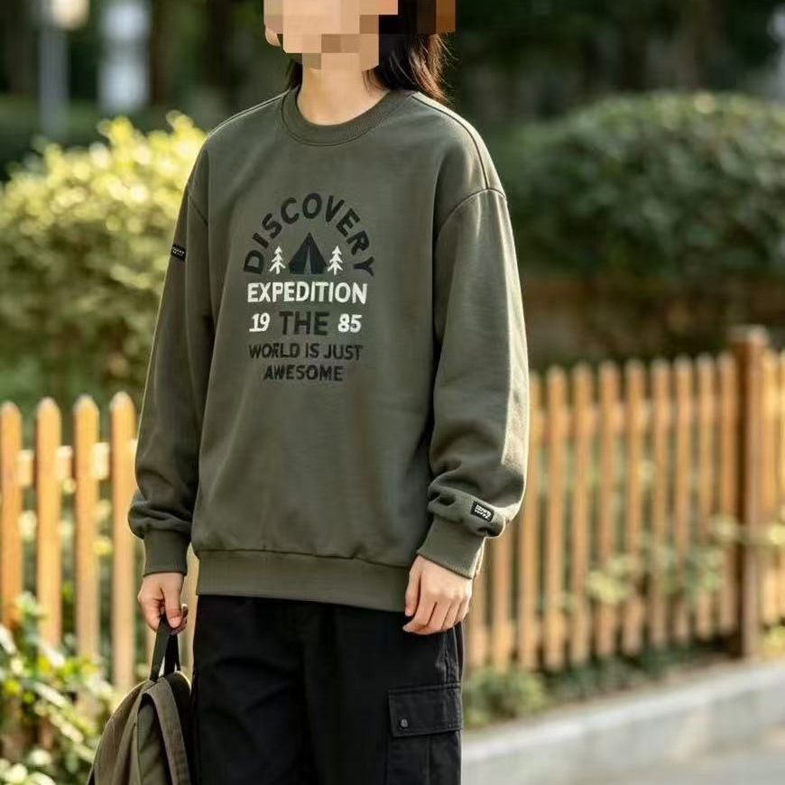 【TZ9444】出韩户外 儿童加绒卫衣 薄绒圆领卫衣120-160码