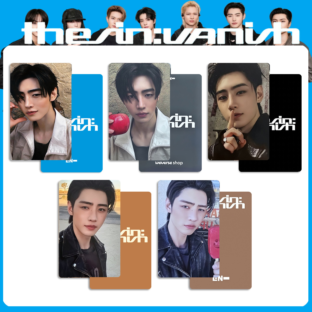 AM HZ 5PCS/Set ENHYPEN LOMO Card 7th Mini Album THE SIN : VANISH Postcards Collection Stars Peripheral ZH MA