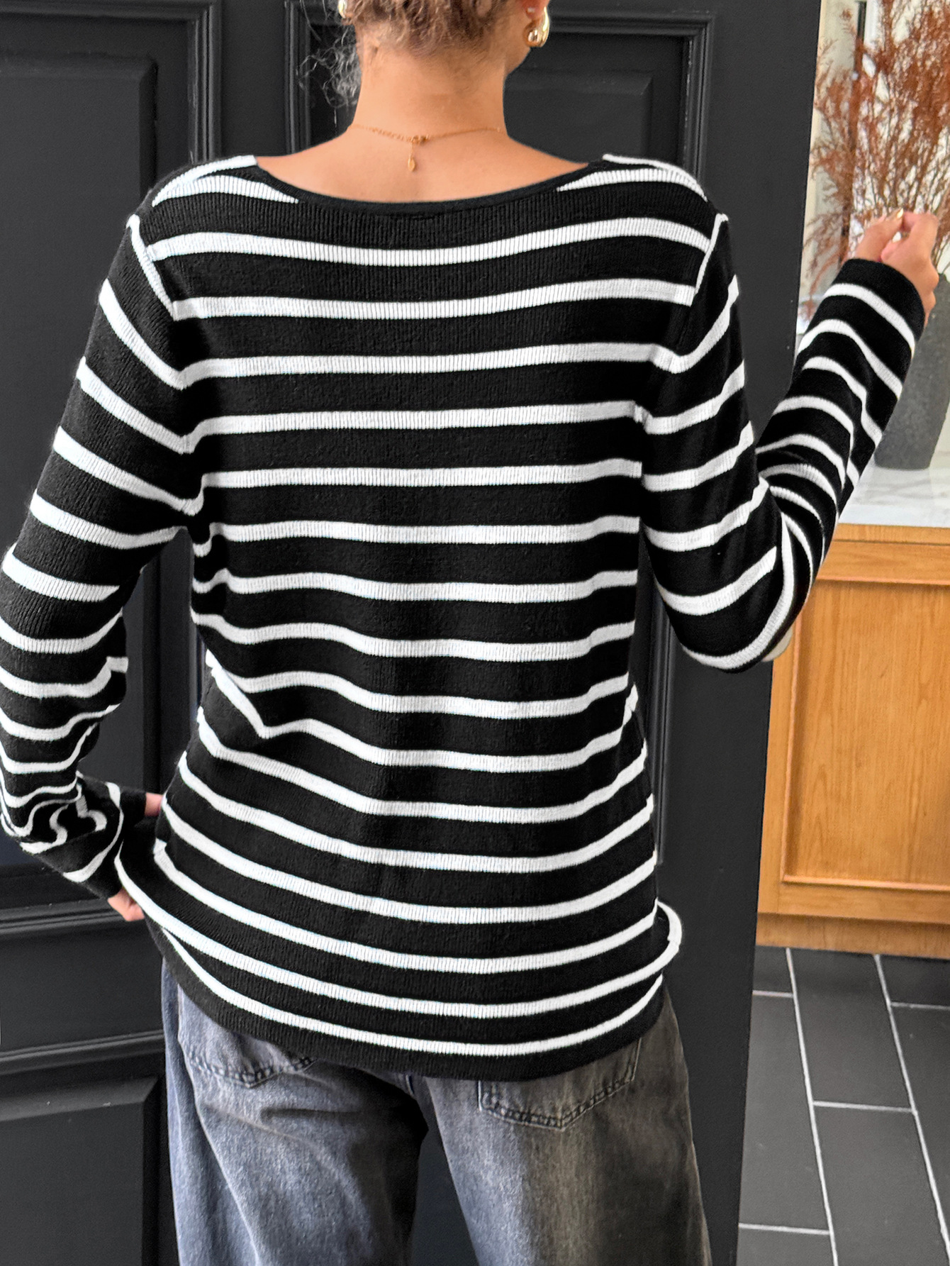 Kaikuo Europa y los Estados Unidos vacaciones de ocio camiseta de lana de manga larga suéter de ropa de mujer 2025 otoño y invierno Amazon estación independiente
