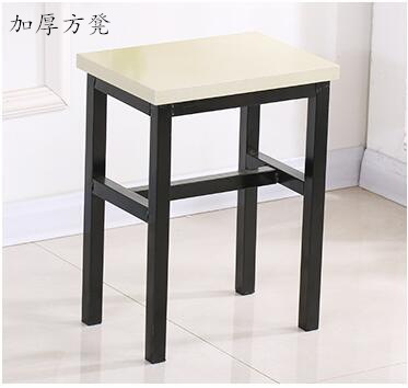 Taburete de taller al por mayor, línea de montaje de fábrica, taburete de trabajo, taburete cuadrado pequeño de acero y madera, taburete de hierro de comida rápida, oro de entrenamiento