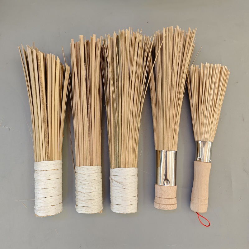 대나무 냄비솔, 대나무 브러쉬, 전통 친환경 천연 대나무 섬유 냄비솔, 주방 및 식당용 대형 냄비 세척솔