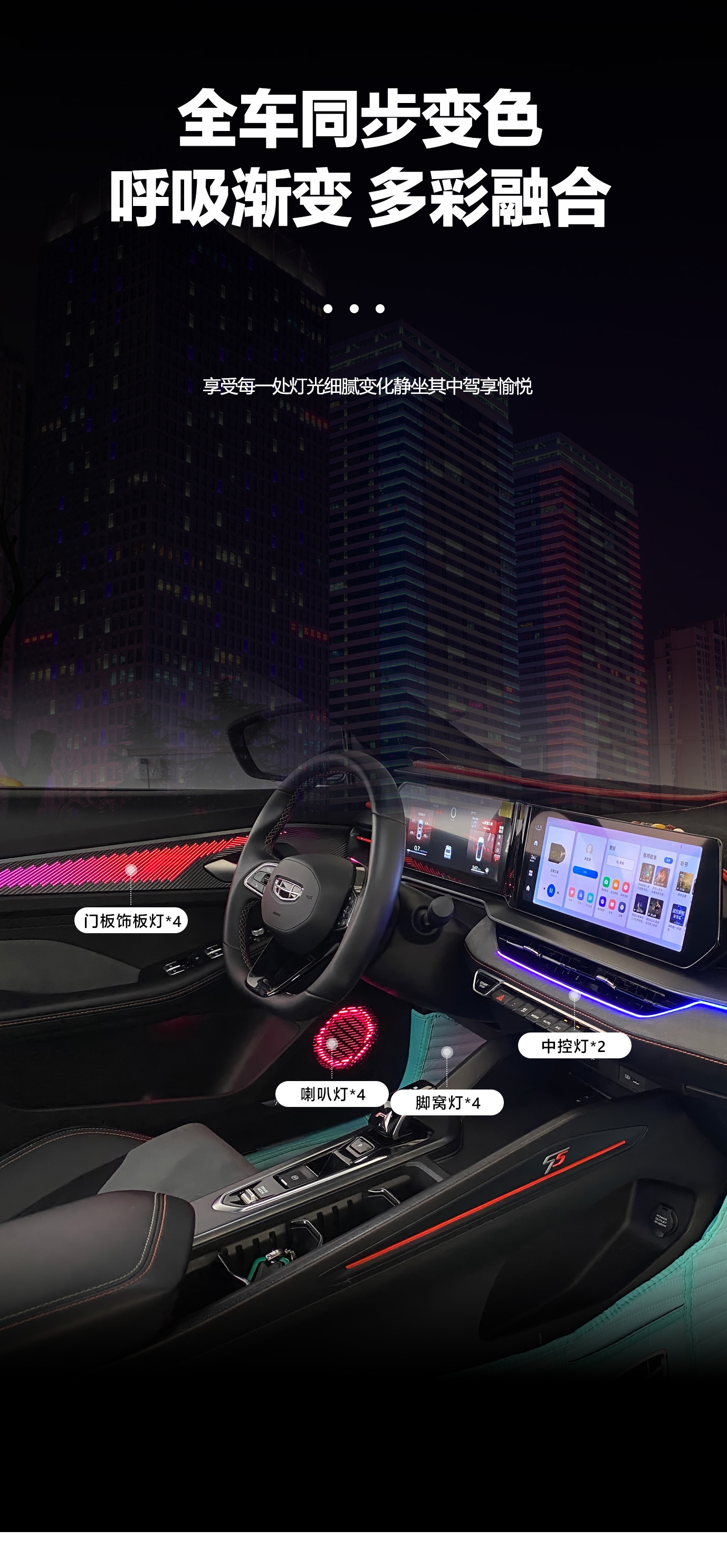 Car ambient light is suitable for Binrui COOL-2020-2024