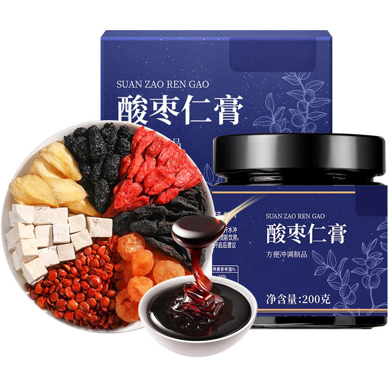 酸枣仁膏酸枣百合茯苓睡眠茶桂圆茶晚安膏官方旗舰店正品滋养|undefined