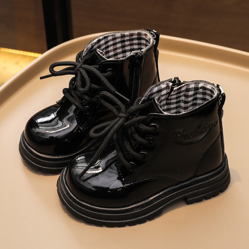 Children's Martin 2024 new girls' autumn and winter short British style boys' single boots_voghion.com