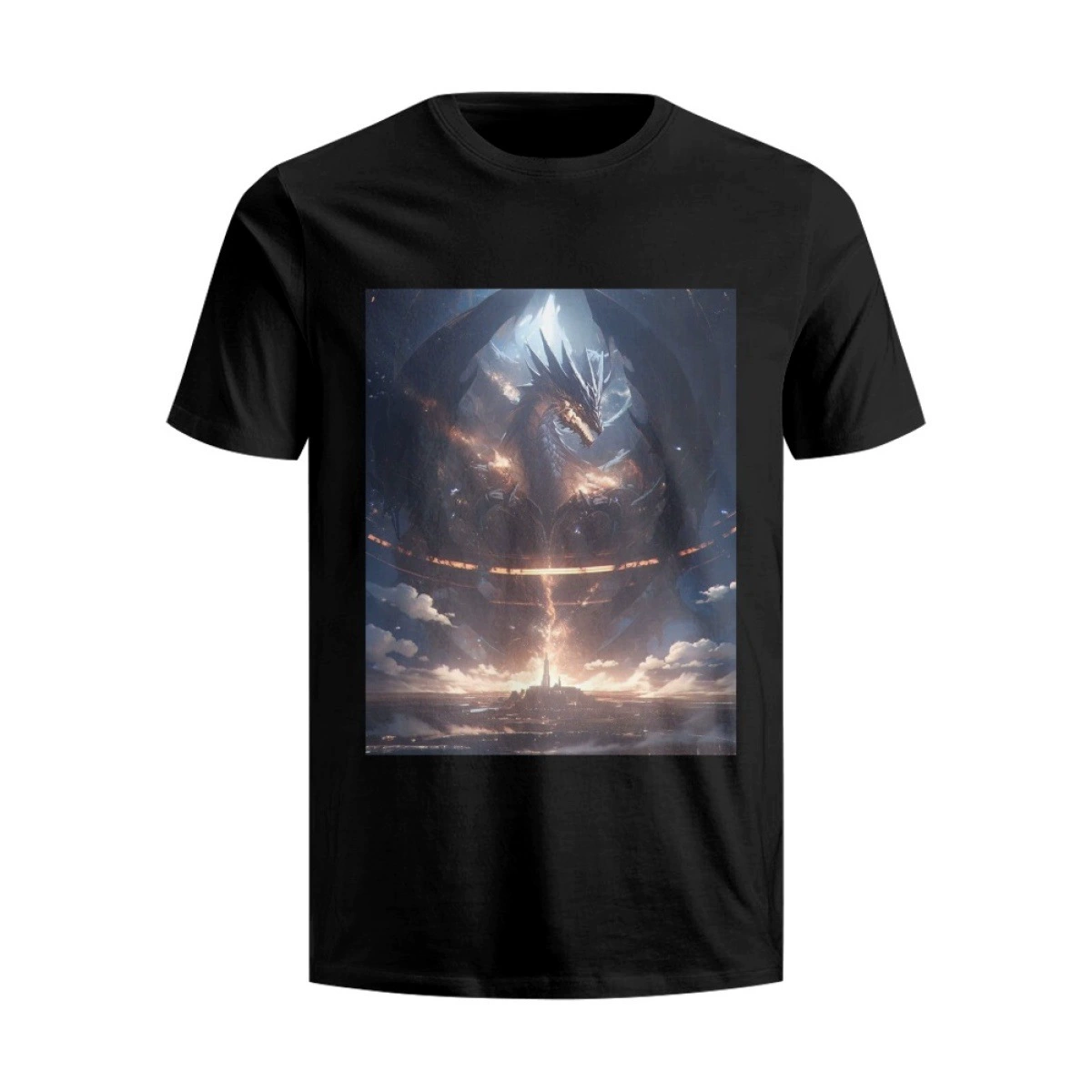 Американская футболка из чистого хлопка с прямыми волосами, удобная и модная футболка из чистого хлопка с крутым рисунком дракона и животного, трансграничная Прямая доставка