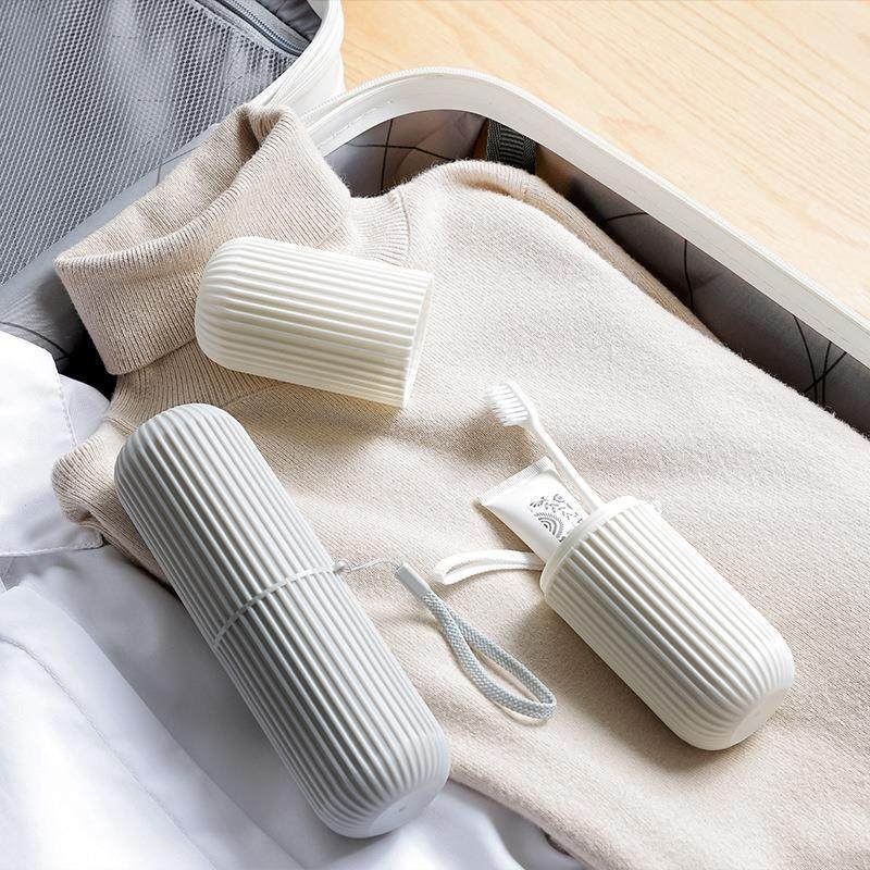 Portable Travel Toothbrush And Toothpaste Holder Cup Vertical_voghion.com