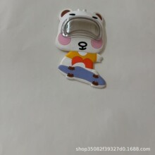 厂家批发箱包配饰糖果色卡通米老鼠滴塑橡胶圆形创意闪光 灯壳标