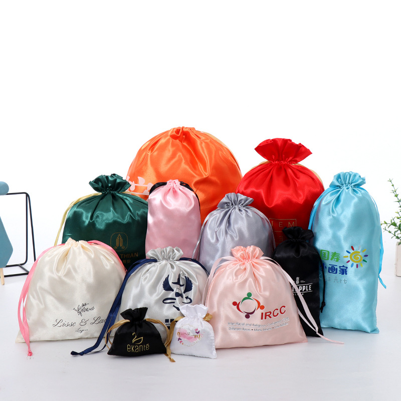 Shelf Silk satin bag dance shoes Satin Printed satin bag Cosmetics Satin