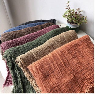 2023 Autumn and Winter New European and American Retro Style Scarf, Fashionable and Versatile Air-Conditioned Shawl, Winter Warm Scarf