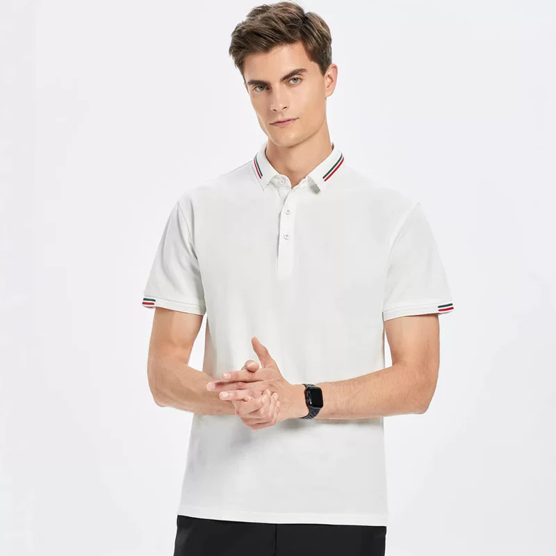Solid polo, shirt, combined trend T-shirt for work, custom-made