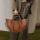 Polene Bucket Handbag Women's Bag Hand Carrying New Wings Tote Cyme Cowhide Handbag Simple Fashion
