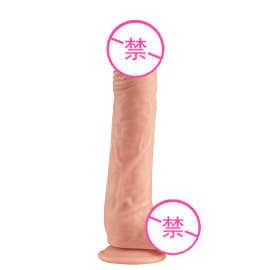 成人用品女用情趣仿真实心假阳具手动款外贸吸盘阳具调情棒