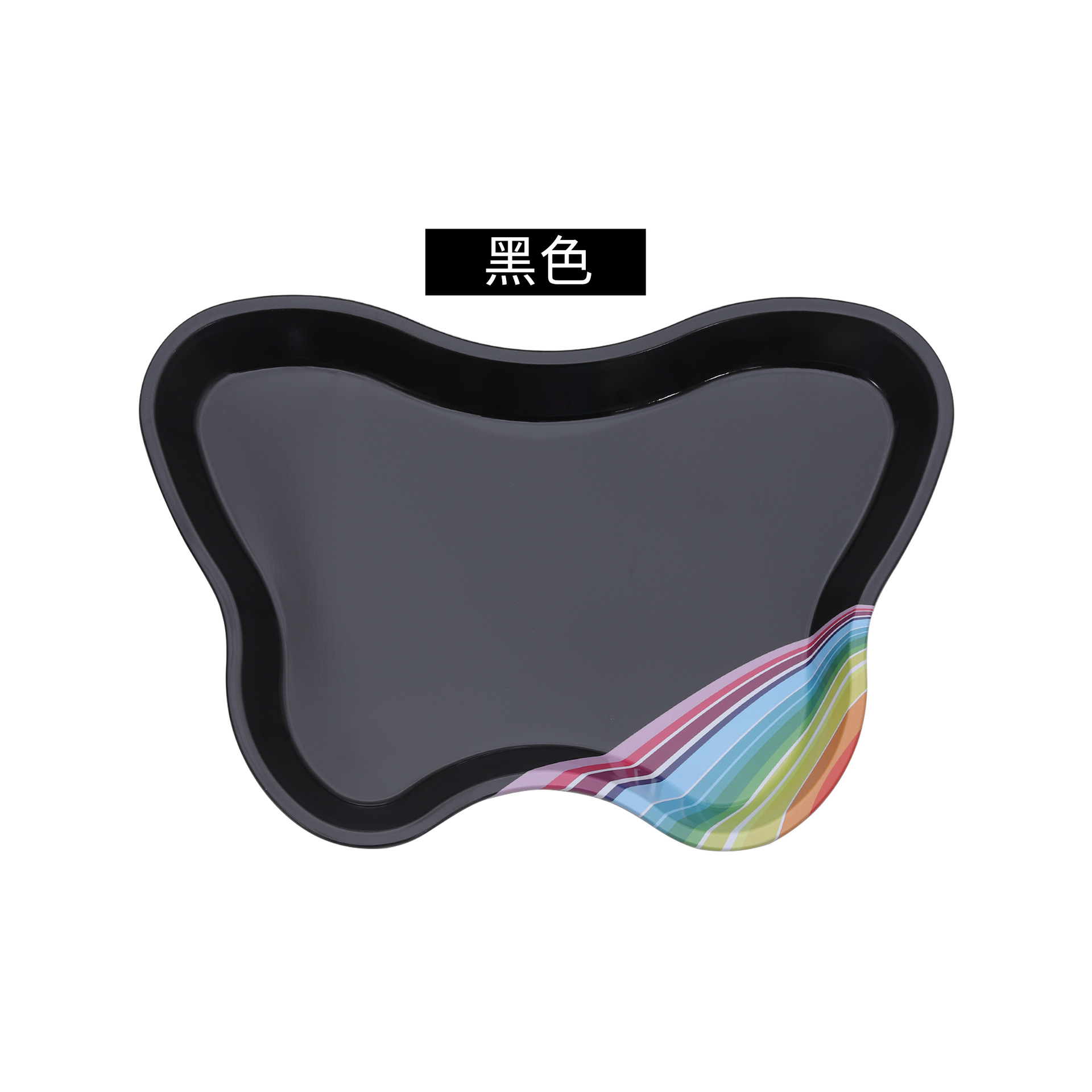 Bandeja en forma de mariposa-negro