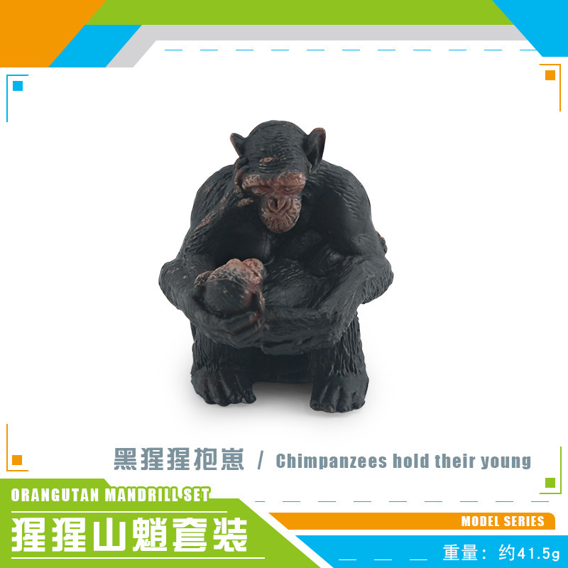 Chimpancé PL127-216 sosteniendo bebé 41,5G