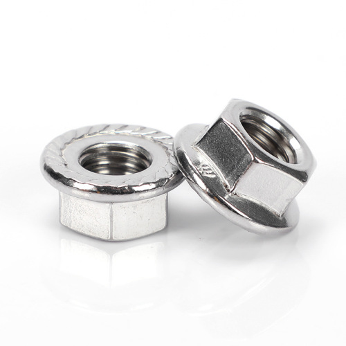 Factory direct sales 304 stainless steel external hexagonal flange nut with tooth pad screw cap M3-M20