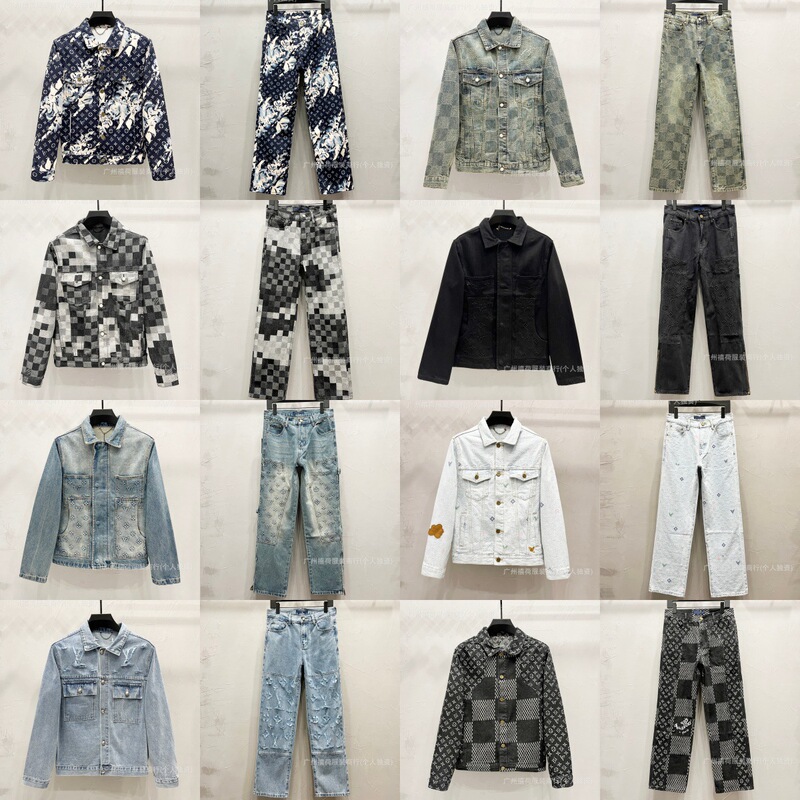 Cross-Border. Authentic Version. Lv L Brand Monogram Jeans and Denim Jacket 25 New Styles Cross-Border. Authentic Version. Lv L Brand Monogram Jeans and Denim Jacket 25 New Styles