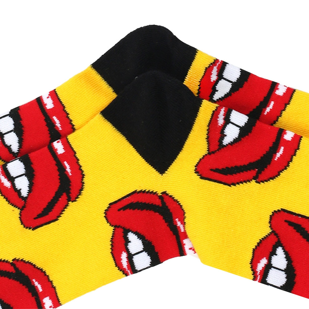 60g Weight Socks Classification Socks Lingerie Type Cotton Fabric Type Stretchy Elasticity A Pair Quantity Daily Occasion Comfort Function Valentine'S Day Festival Lips, Heart Shape Pattern All Seasons Season Unisex Gender Simple Style Style Simple Style Unisex Lips Heart Shape Cotton Crew Socks A Pair 23