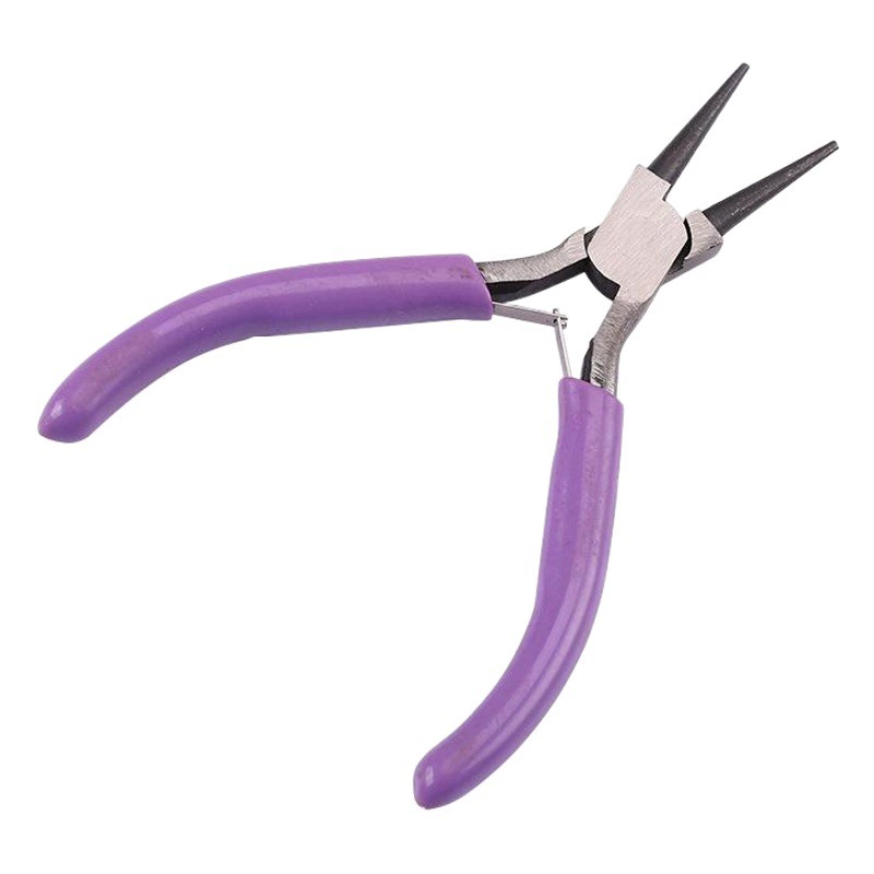 Производители поставляют плоскогубцы для ювелирных изделий. Набор из 4 синих плоскогубцев с заостренным носом фиолетовые плоскогубцы с круглым носом