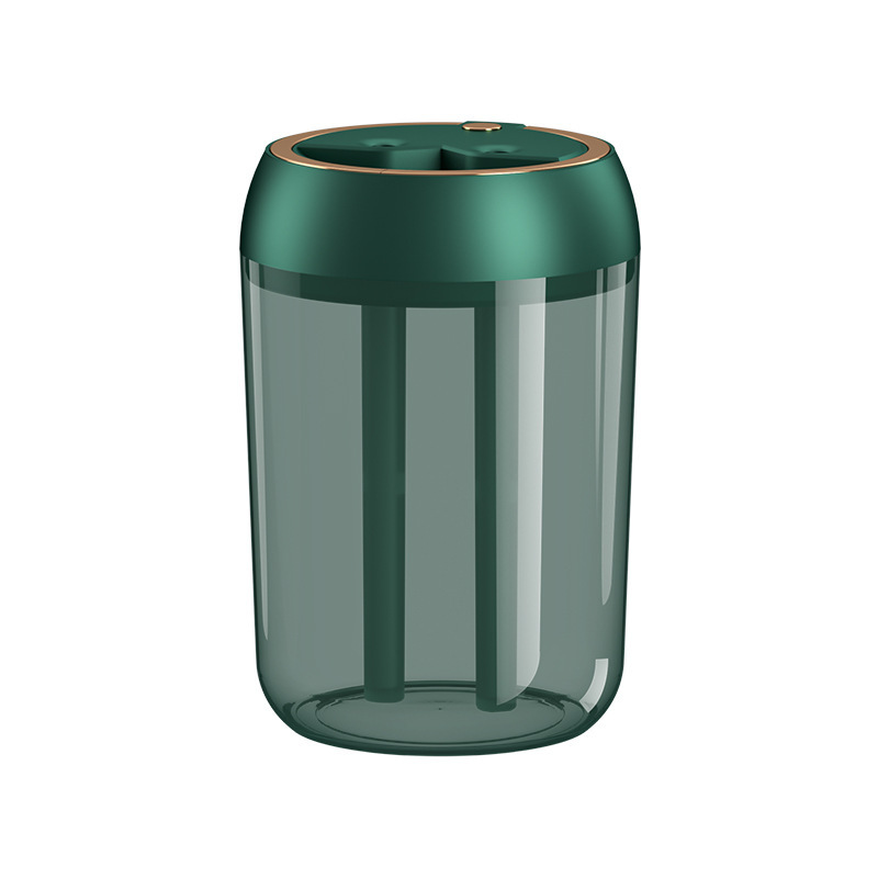 クロスボーダーグリーンダブルノズル加湿器ホームベッドルーム大容量大霧量カラフルな雰囲気ライト加湿器卸売|undefined